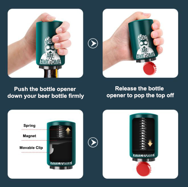 Push-n-Pop Automatic Bottle Opener (Buy 1 Free 1)