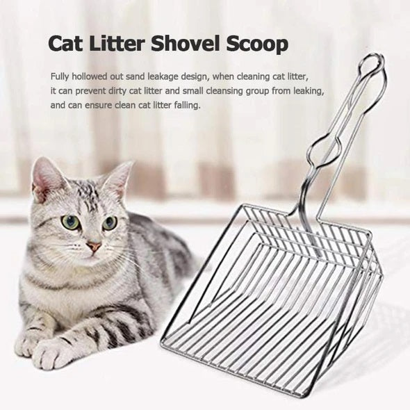 LITTER SCOOPER Stainless Steel Saves Time & Reduces Dust