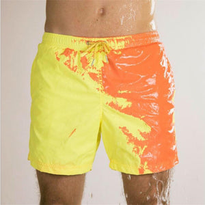 Temperature Sensitive Color Changing Beach Pants Swim Trunks
