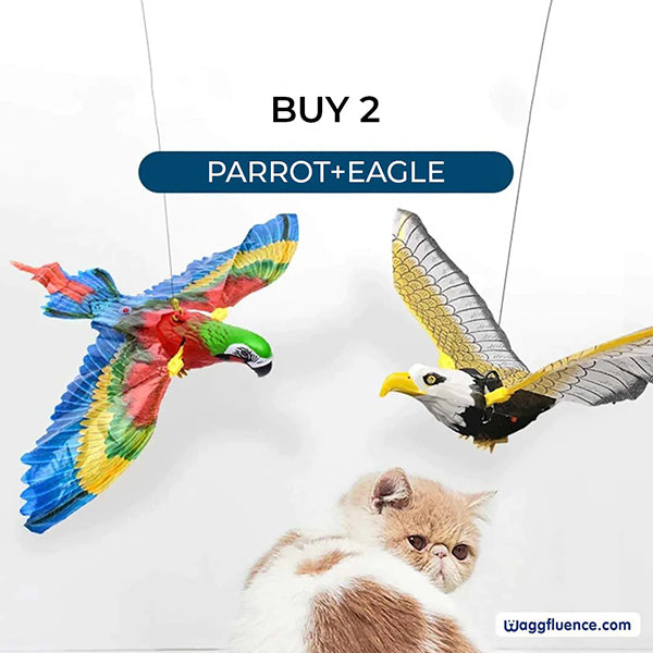 Bird Simulation Interactive Hanging Parrot/Eagle Flying Toy for Cats (HOT PRODUCT | LOW STOCK)