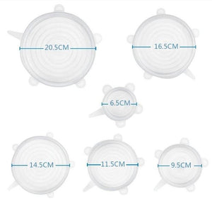 Reusable Silicone Lids (Set of 6)